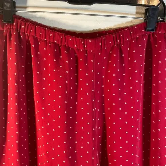 Lauren Ralph Lauren Red White Pock Dot Dress Pants Size Large - Picture 9 of 9